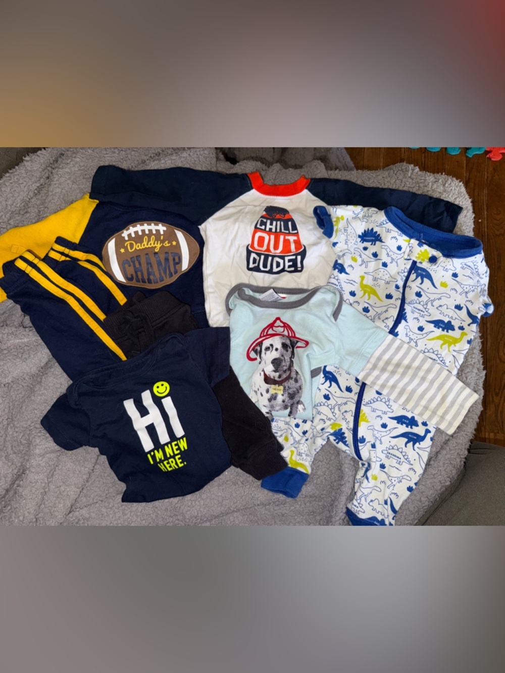 Nursery Mix: Navy & White Baby Outfit Bundle